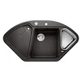 Produktbild: BLANCO DELTA II | Granitspüle aus SILGRANIT schwarz | Einbauart: Einbau von Oben | Hauptbecken links | für 80 cm breite Unterschränke | Eckspüle | Ergonomische Anordnung vom Arbeitsbereich