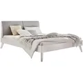 Produktbild: Hasena Trento 16 Simone Bettgestell Massivholzbett/Kopfteil gepolstert - Weiss deckend