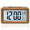 Produktbild: mixed24 LED Wecker zweifarbig Holz Schlummerfunktion Schlummern Digital Beleuchtet