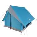 Produktbild: vidaXL Familienzelt mit Dach Blau und Grau 315 x 286 x 200 cm, Bequentes Campingzelt, Moderne Wasser- und UV-beständige Überdachung, familienfreundlich und leicht