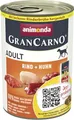 Produktbild: animonda GranCarno Hunde Nassfutter mit Rind + Huhn (6 x 400 g), getreidefreies Hundenassfutter ohne Zucker, für ausgewachsene Hunde, mit frischen fleischigen Zutaten