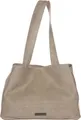 Produktbild: Große Damen Tasche Schultertasche Umhängetasche Crossover Bag Leder Optik Handtasche Taupe