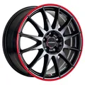 Produktbild: RONAL RONAL R54 MCR jetblack-red rim 7.0Jx16 4x108 ET25 3000022572