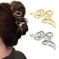 Produktbild: Haarklammern Große Perlen-Haarklammern Rutschfeste Metall Haarspangen Silber Gold Haarklammer Starker Halt Haarschmuck für Damen und Mädchen Haar-Accessoires (2 Stück)