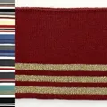 Produktbild: MAGAM-Stoffe Judith Cuff Bündchenstoff Grobstrick gestreift Meterware (08. Bordeaux gold)