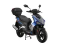Produktbild: Alpha Motors Motorroller Mustang FI 50 ccm EURO 5 inkl. Topcase (blau-grau, 25 km/h) 25 km/h