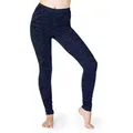 Produktbild: PANASIAM Leggings Unikat Batik Leggings modern mit Blattmuster elastische Stretch-Hose handgefertigt aus natürlicher Viskose lange Leggings für Yoga Sport lila L