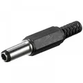 Produktbild: DC-Stecker / Hohlstecker 5,5x2,5mm mit Knickschutz - Lötmontage