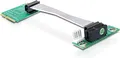 Produktbild: Riser Card Delock PCIe x1 -> Mini PCIe 9cm flexibles Kabel