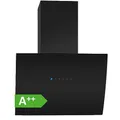 Produktbild: Bomann® Dunstabzugshaube 60cm mit bürstenlosem DC-Motor | Dunstabzugshaube Umluft oder Abluftbetrieb | Kopffreihaube mit 3 Stufen | Schräghaube mit Auto Opening & 5-lagiger Aluminium-Filter | DU 7605