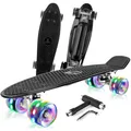 Produktbild: Skateboard Mini Cruiser LED Rollen Anfänger Kinder Jugendliche Erwachsene