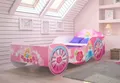 Produktbild: Kids Collective Kinderbett Kutsche Mädchenbett 70x140, 80x160 mit Rausfallschutz, Matratze optional, Prinzessin Kinder Spielbett 140x70