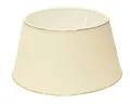 Produktbild: Dirk Davids Leuchten GmbH Lampenschirm Lampenschirm in Rund Leinen Weiß mit Goldprofil 20-15-13cm, Stilvolles Design mit Goldprofil