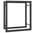 Produktbild: vidaXL Kaminholzregal, Brennholzregal Mattschwarz 50x28x56 cm Stahl