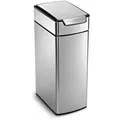 Produktbild: simplehuman 40 Liter schmaler touch-bar Abfalleimer, fingerabdrucksicherer Edelstahl - 8,4x8,4x31 cm; CW2016 - Silber