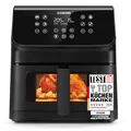 Produktbild: COSORI Airfryer, Heißluftfritteuse 6,2L mit Sichtfenster und Shake Reminder, 12-in-1 Heissluftfritteuse, Fritteuse 85 Prozent weniger Fett, 50 Rezepte, 55 Prozent energiesparend, einfache Reinigung