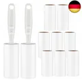 Produktbild: Fusselrolle 10 Rollen (je 60 Blatt) mit 2 Abroller, Fusselrolle Tierhaare Extra