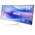 Produktbild: ASUS Eye Care VU34WCIP-W - 34 Zoll UWQHD Monitor - 100 Hz, Luftionisator, Epeat Gold, Adaptive-Sync - VA Panel, 21:9, 3440x1400, DP, HDMI, USB-C mit 65W PD, USB-Hub, ergonomisch, weiß, Lautsprecher