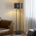 Produktbild: Stehlampe Aralena Lindby, schwarz, für Wohn- / Esszimmer, Metall, Modern, Stehlampe 10025864
