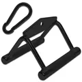Produktbild: C.P. Sports Parallelgriff/Rudergriff schwarz mit Karabinerhaken 8 mm | Stahl massiv, für Zugübungen an Kraftstation/Kabelzugturm | für Bodybuilding, Kraftsport, Fitness