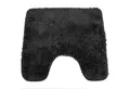 Produktbild: NYVI Badematte WC Vorleger mit Ausschnitt NYVISpa Lasalle Schwarz Toiletten Teppich, Höhe 20 mm, Polyester, Rutschfest, Saugstark, Schnell Trocknend, Fußbodenheizung geeignet