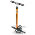 Produktbild: SKS GERMANY RENNKOMPRESSOR MESSINGNIPPEL Standpumpe (Luftpumpe SV-Ventile, Präzisions-Manometer, Metallrohr, Gusseisenfuß, Holzgriff, max. Druck: 16 bar / 230 PSI), orange