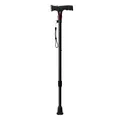 Produktbild: Weinberger höhenverstellbarer Gehstock für Damen & Herren | Panikalarm, LED Licht, Gummifuß & Handschlaufe | 312g leicht & verstellbar 74-95cm | Gehhilfe, Spazierstock, Stock für Senioren
