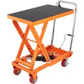 Produktbild: VEVOR Scherenhubtisch hydraulisch 500 kg Tragfähigkeit Hubtischwagen 285–900 mm Hubbereich Hubtisch Werkstatt 815 x 505 mm Plattform Scherenhubwagen Einzelschere für Fabriken Lagerhäuser Supermärkte