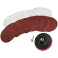 Produktbild: 50 Klett Schleifscheiben 125mm Sortiment Korn 40-180 + Schleifteller