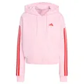 Produktbild: adidas Women's Essentials 3-Stripes French Terry Full Zip Hoodie, Clear pink/Pure Ruby, M