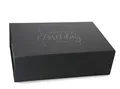 Produktbild: ideas in boxes Premium Geschenkbox Geburtstag, Geschenkkarton, Magnetbox, Magnetfaltbox, Geschenkverpackung für Geburtstag mit Schriftzug, 33x22x10cm, Schwarz matt mit Schwarz