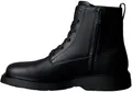 Produktbild: Calvin Klein Herren Mid Boot Stiefel Combat Lace Up Zip aus Leder, Schwarz (Triple Black), 45