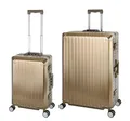 Produktbild: Travelhouse Tokyo 100% Aluminium Reisekofferset Champagner S-55cm & XL-78cm Hartschalenkoffer 2 TSA Schlösser 4 Silent Move Doppelrollen