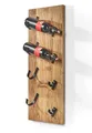 Produktbild: Weinregal Weinflaschenhalter -Wand Weinflaschenbrett mit Haken für 4 Flaschen