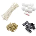 Produktbild: Feuerzeug Zubehör Set Ersatz Feuersteine Docht Watte Gummi Filz 100 Stück