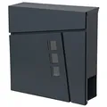 Produktbild: Briefkasten MCW-B29, Wandbriefkasten Postkasten Zeitungsfach, pulverbeschichtet ~ anthrazit