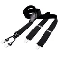 Produktbild: Hosenträger Herren extra stark schwarz 35 cm Hosenträger Herren breit mit bra...