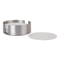 Produktbild: Blomus Set 6 Untersetzer LARETO Tassenuntersetzer Edelstahl Silikon Moonbeam