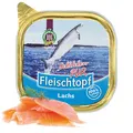 Produktbild: Schecker 3 x 200 g - Fleischtopf Schälchen PUR Lachs - 100%Lachs - Nassfutter