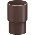 Produktbild: Inefa - Fallrohr Verbinder, pvc Ablaufrohrverbinder Dachrinnenzubehör, einfache Steckmontage, Made in Germany - DN50 / 50mm Dunkelbraun