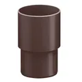 Produktbild: INEFA Fallrohr Verbinder, PVC DN50 / 50mm Dunkelbraun Ablaufrohrverbinder Dachrinnenzubehör, einfache Steckmontage, Made in Germany