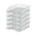 Produktbild: Leitz Briefkorb Standard A4, 5er Pack, Briefablage in Premium-Qualität, Stapelbare Ablagefächer als Schreibtisch-Organizer, Kombinierbar mit Plus-Serie, Farblos, 52270003