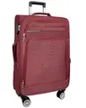 Produktbild: MY TRAVEL BAG Stoff Reisekoffer Trolley Erweiterbar mit Zwillingsrollen (M/L/XL/XXL oder 4er Set) Weichgepäck (Rot, Mittlerer Koffer (65cm))