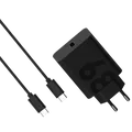 Produktbild: Motorola - 68 Watt Schnell-Ladegerät - schwarz Bis zu 68W USB-PD 3.0-Schnellladung, GaN-Technologie, USB-C- zu USB-C-Ladekabel im Lieferumfang enthalt