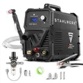 Produktbild: STAHLWERK Plasmaschneider CUT 50 P – Plasmaschneidgerät mit 15 bis 45 A, Schneidleistung bis 15 mm, Plasma Cutter mit HF-Pilotzündung, Smart-Kühlung, einfache Bedienung mit viel Zubehör