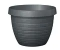 Produktbild: Scheurich Country Star, Pflanzgefäß aus Kunststoff, Metallic Grey, 40 cm Durchmesser, 30 cm hoch, 21,5 l Vol.