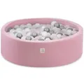 Produktbild: MISIOO Smart Bällebad 90 x 30 cm/200 Bälle - Bällebad Kinder für Baby Zimmer - Bälle für Bällebad - Baby Spielzeug - Rosa: Hellrosa/Perlen/S...