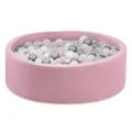 Produktbild: MISIOO Bällebad - Bällebad Kinder für Baby Zimmer - 200 Bälle - Spielzeug - Maschinenwaschbar - Öko-Tex - 90 x 30 cm - Rosa - Hellrosa/Silber/Perlen