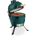 Produktbild: Relaxdays Kamado Grill Keramik Grün Mit Thermometer 56,5 cm x 43 cm x 46 cm 22 kg