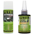 Produktbild: Petec Flächendichtung Mittelfest Orange 75ml + Aktivator 200ml